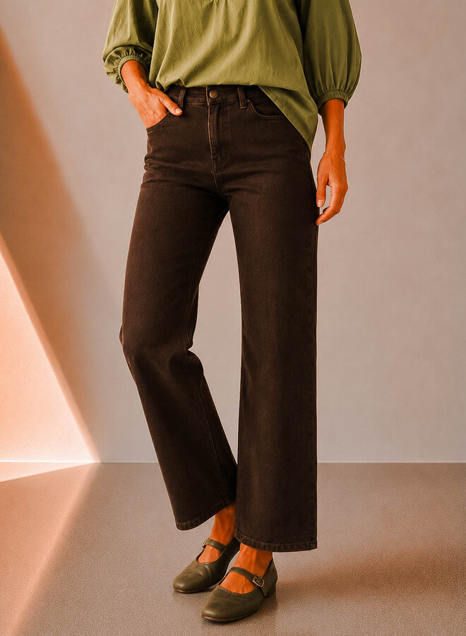 Logan jeans wide – Choco