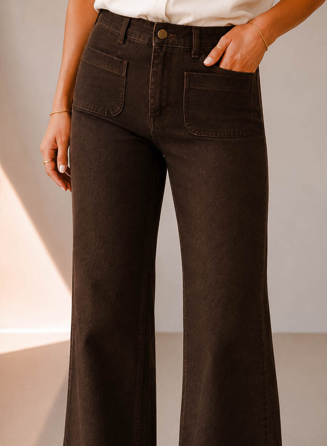 Alma jeans flare – Choco