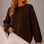 Stella Pull angora oversized – Choco