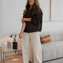 Ella broek lijn wide leg – Beige