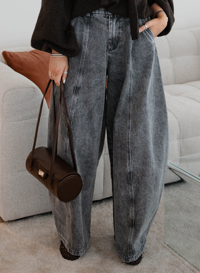 Lizzy jeans wide balloon – Grey