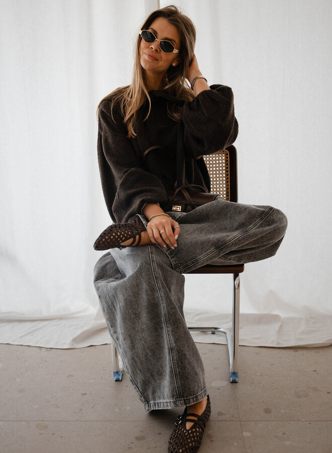 Lizzy jeans wide balloon – Grey