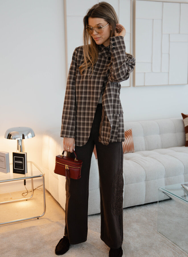 Jessy blazer schuin – Brown