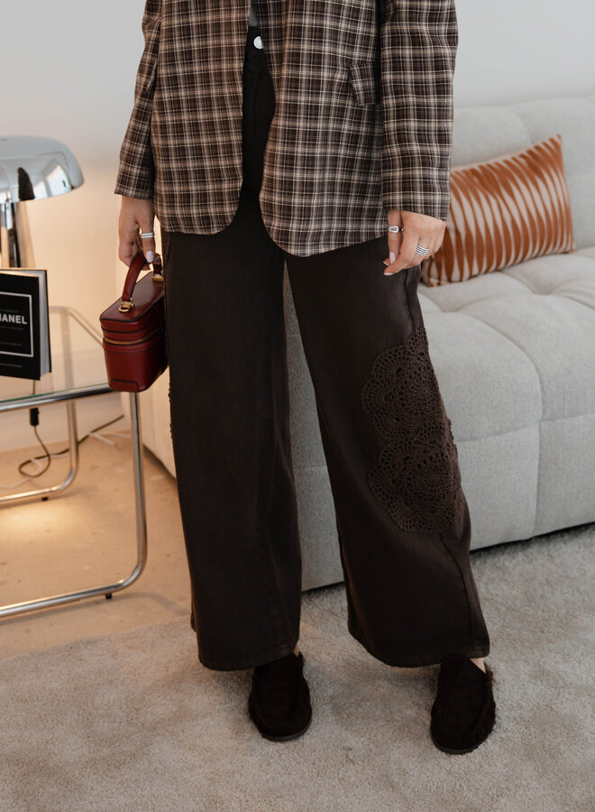 June broek broderie – Brown