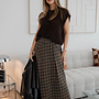 Dafne rok carreaux – Khaki