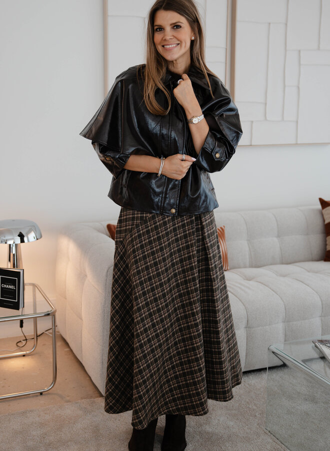 Dafne rok carreaux – Khaki