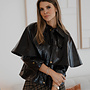 Nora jasje lakleder cape – Choco