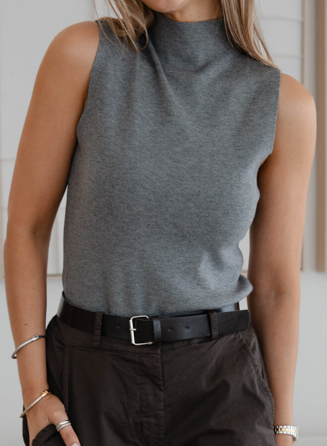 Bo Top col sleevless – Grey