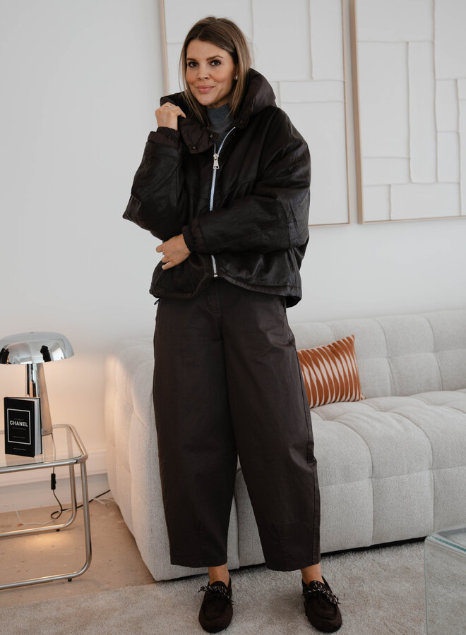 Simona barrel broek – Brown
