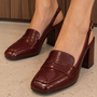 Slingback loafer hak UH070 – Wine