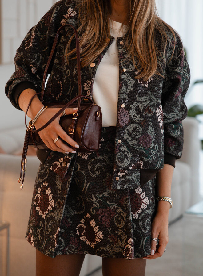 Amira set texture jacquard – Brown