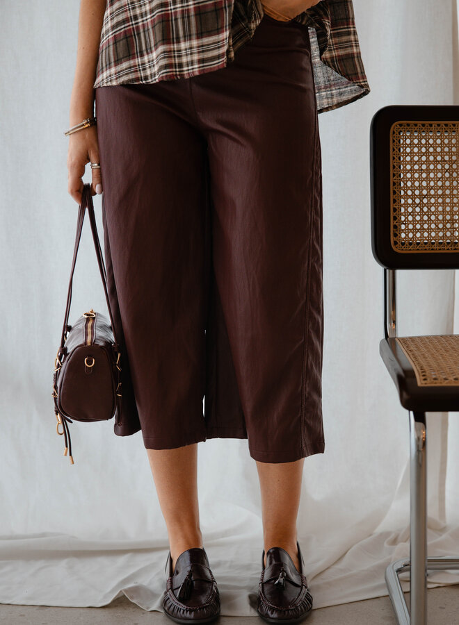 Alba bermuda leder – Bordeaux