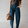Nicoletta broek barrel – Dark Denim