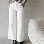 Rose jeans stretch wide leg – White