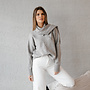 Lou knitwear met sjaal – Taupe
