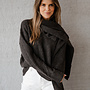 Lou knitwear met sjaal – Choco