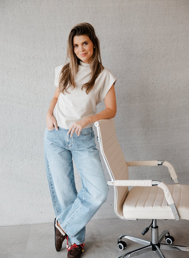 Elly balloon broek – Blue Denim