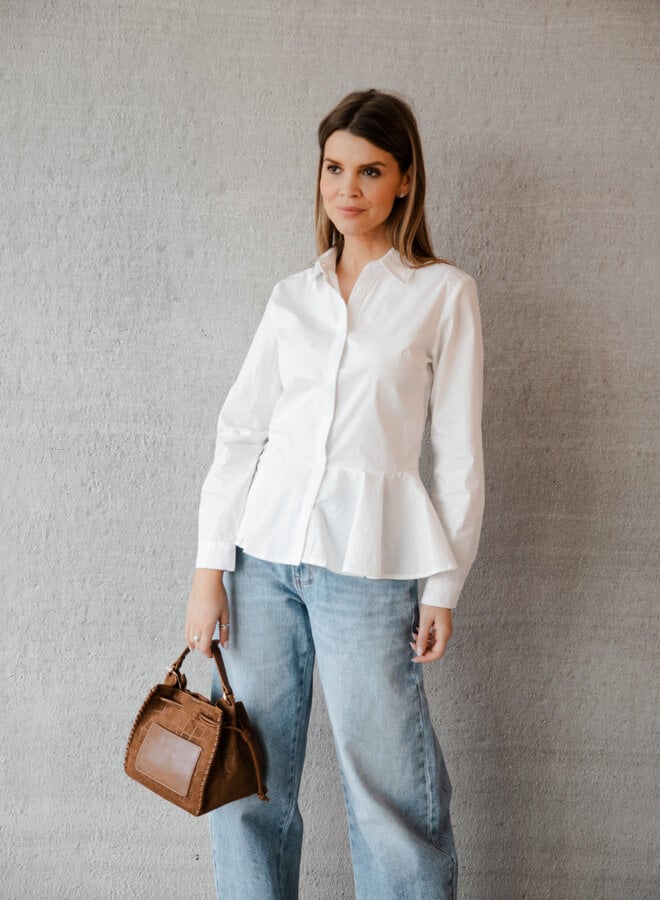 June hemdje peplum – White