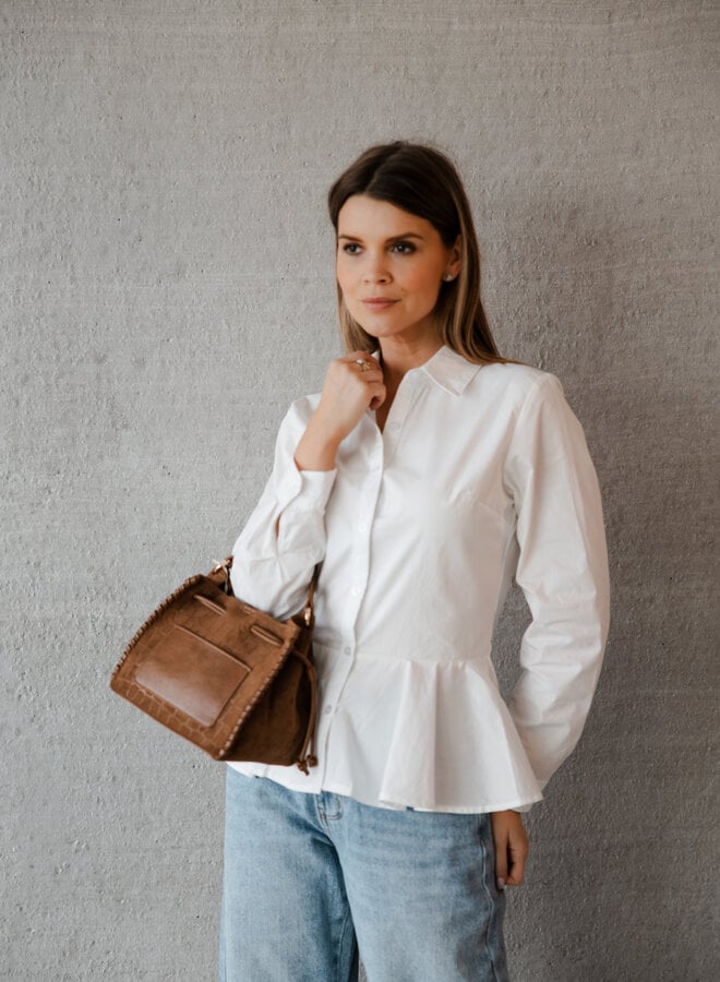 June hemdje peplum – White