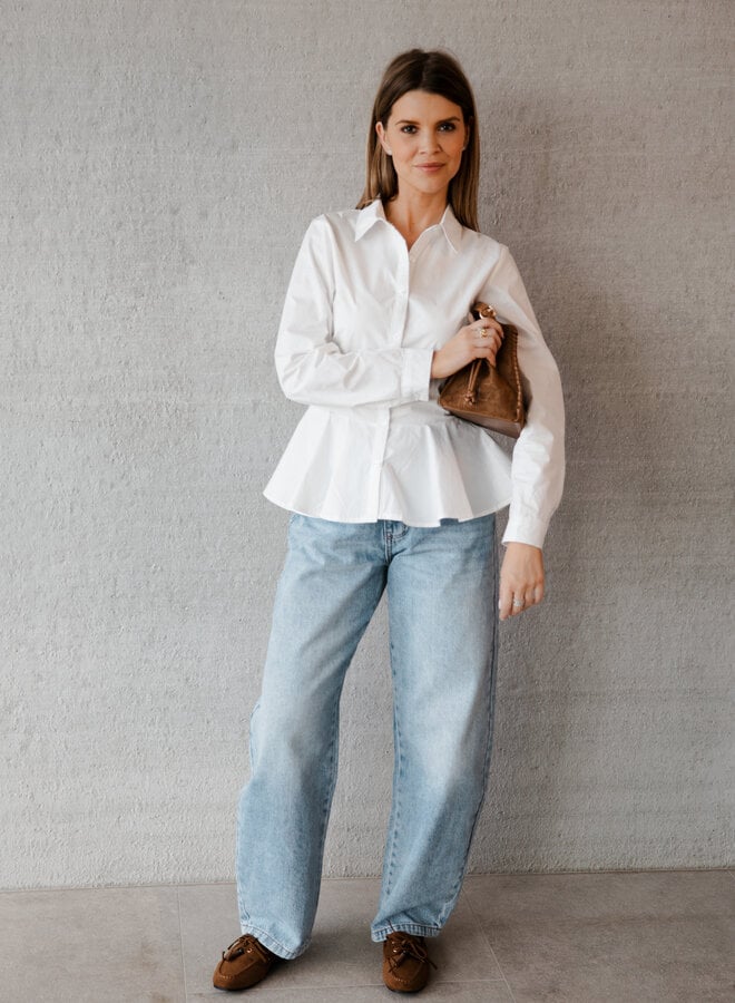 June hemdje peplum – White