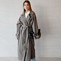Alix trenchcoat lang – Grey
