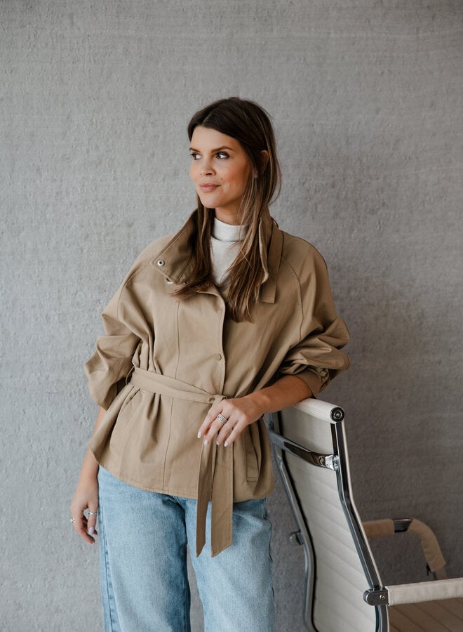 Pipa jas met col – Beige