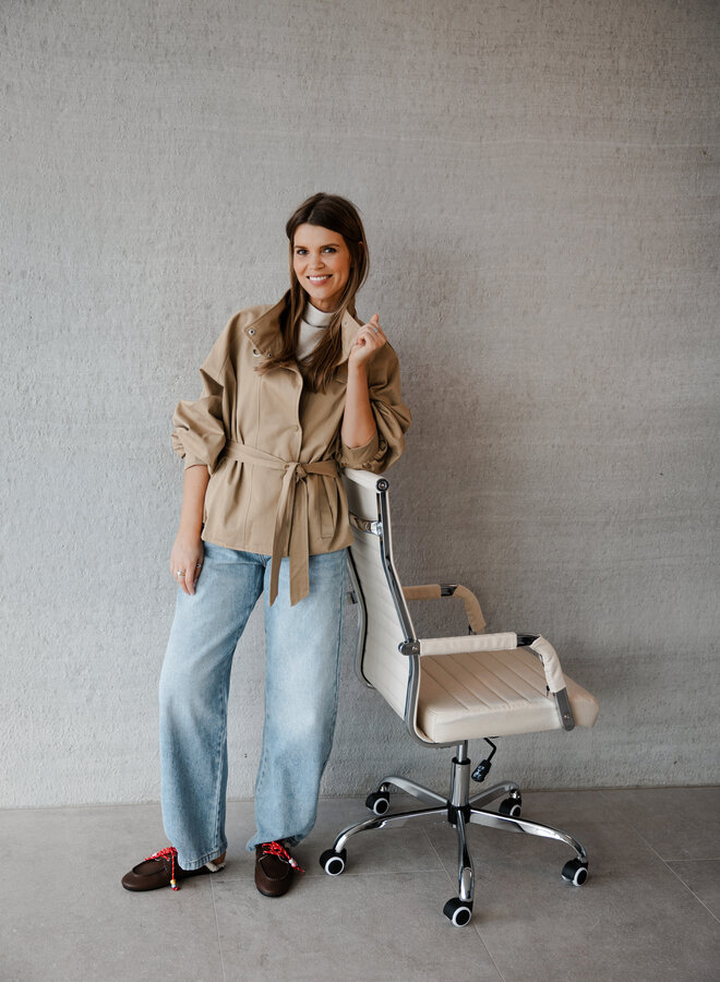 Pipa jas met col – Beige