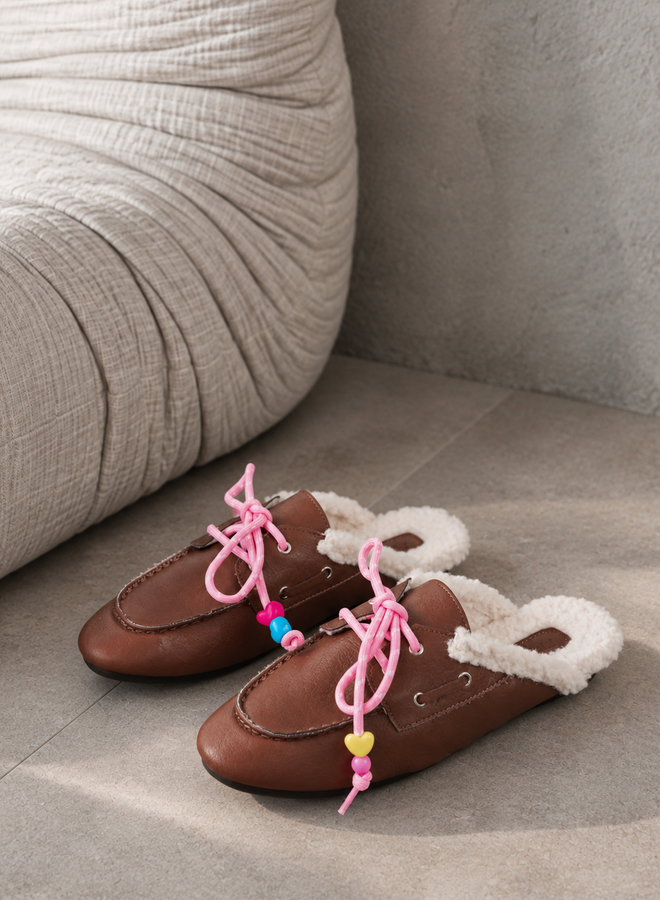 Loafer open Fur – Camel