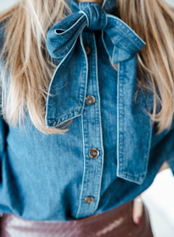 Aurora hemdje strik – jeans