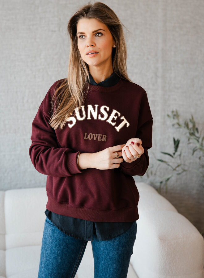 Febe sweater sunset – Burgundy