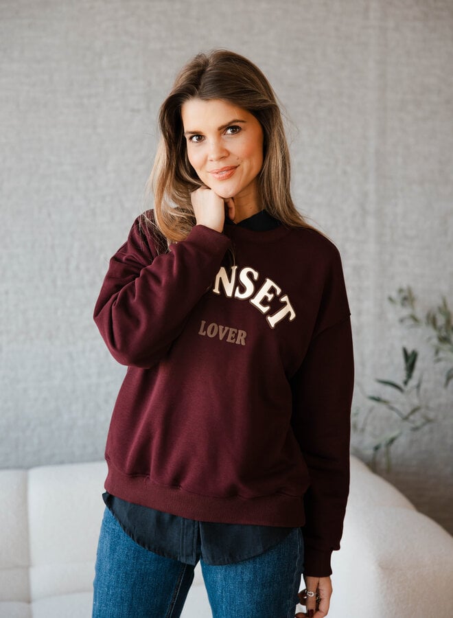 Febe sweater sunset – Burgundy