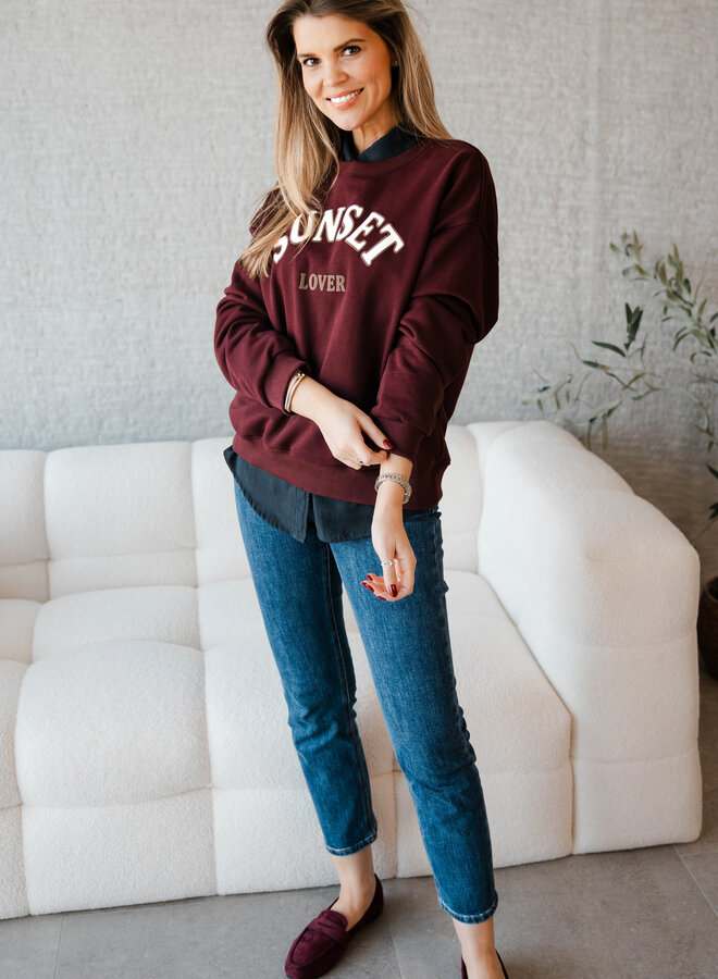 Febe sweater sunset – Burgundy