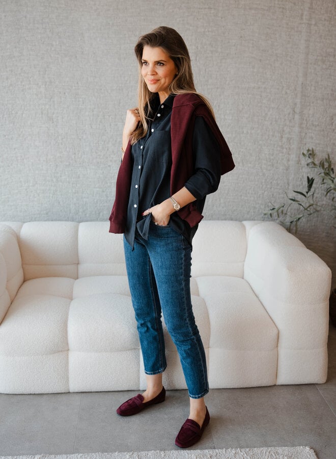 Mia momfit jeans – Dark Blue