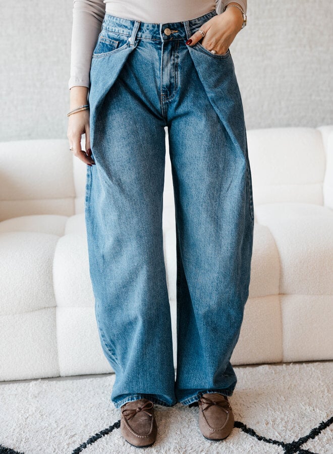 Safira balloon broek  – Denim