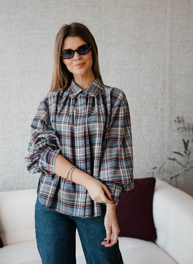 Kim hemdje carreaux pincé – Jeans