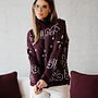 Sacha knittrui col paisley print – Burgundy