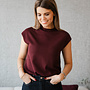 Lola trui col sleevless – Bordeaux