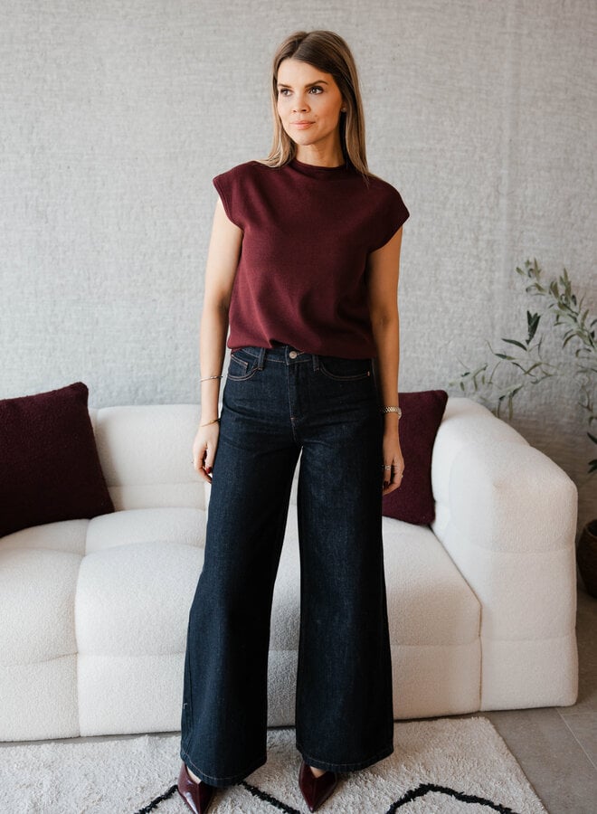 Lola trui col sleevless – Bordeaux