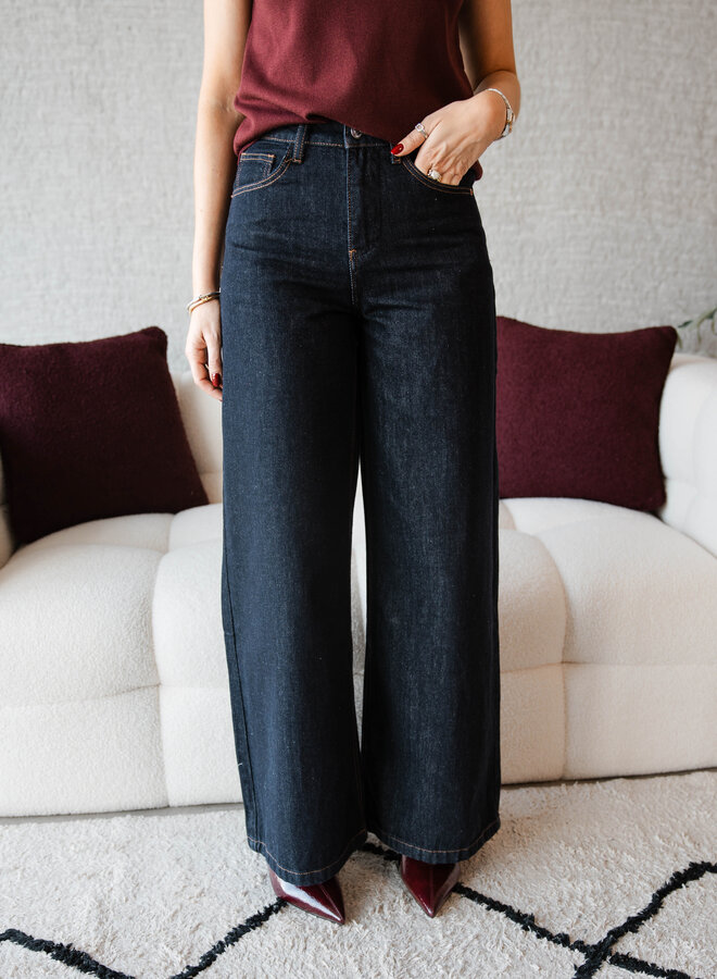 Giovani palazzo jeans – Dark Denim