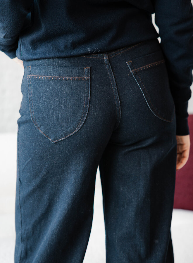 Pauline jeans wide straight – Dark Denim