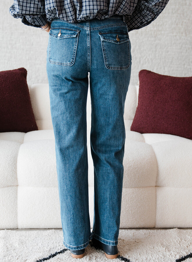 Paulette flare jeans – Blue Stone