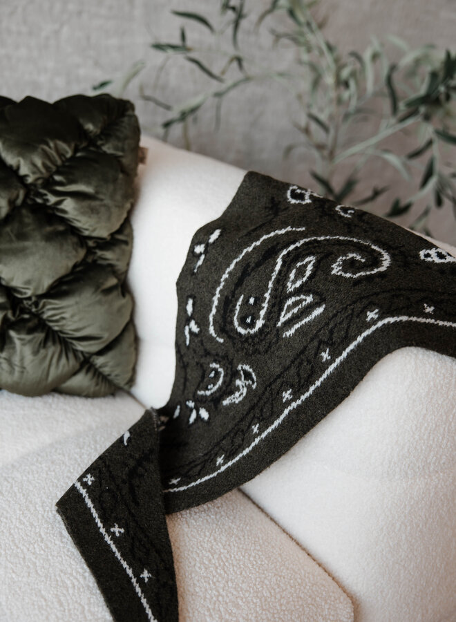 Dolly sjaaltje paisley print – Kaki