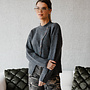 Lena knitwear assymetri – Anthracite