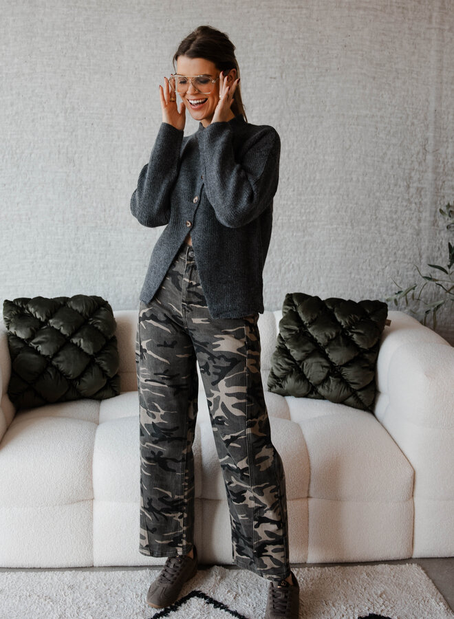Lena knitwear assymetri – Anthracite