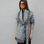 Hailey cardigan geknoopt ruffle paisley print – Grey