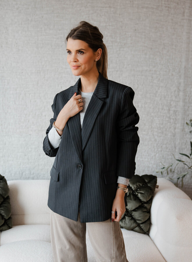 Athena blazer stripes – Grey