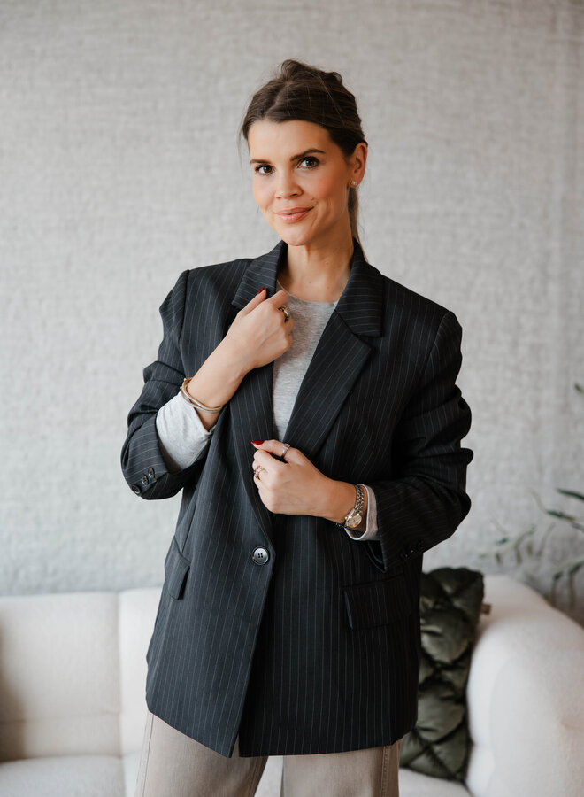 Athena blazer stripes – Grey