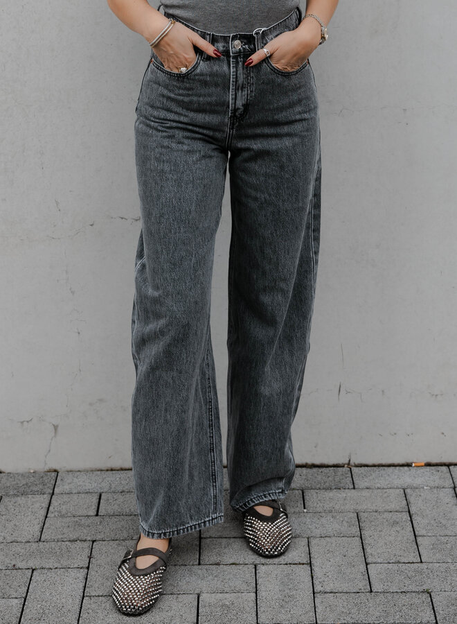 Brune barrel jeans – Grey