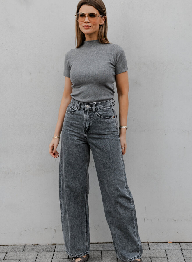 Brune barrel jeans – Grey