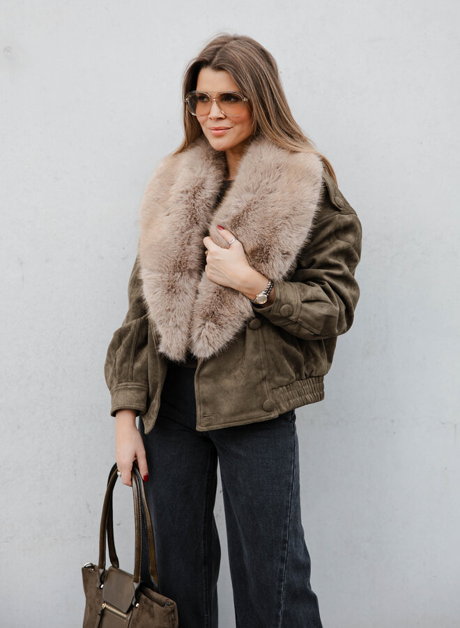 Lotti jas daim bomber faux fur – Green